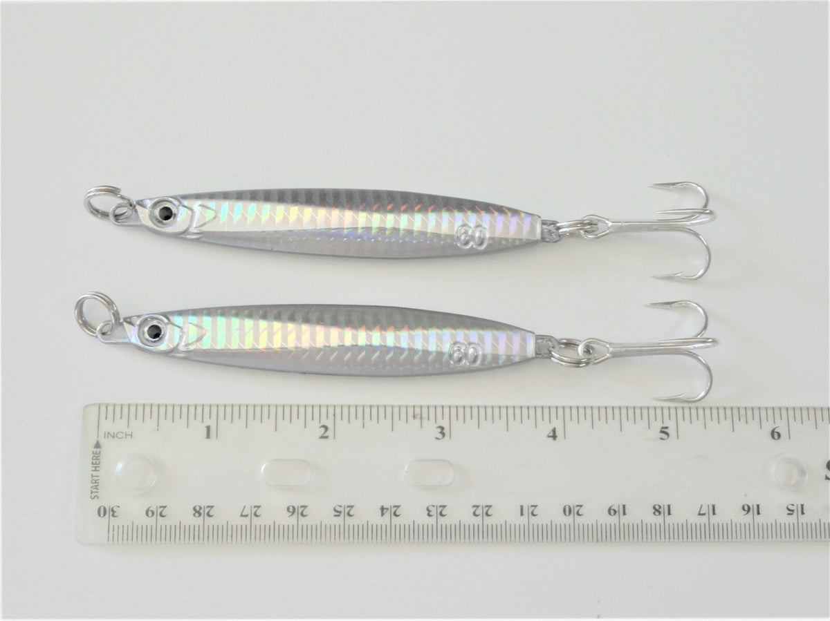 Saltwater Fishing Jigs 60g/2oz Metal Knife Sniper Vertical Lures - Multiple Pieces