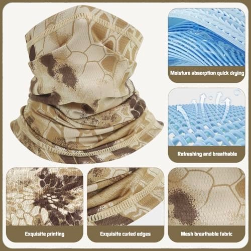 8-Pack Cooling Neck Gaiters for Men Women Sun Protection Face Cover Scarf