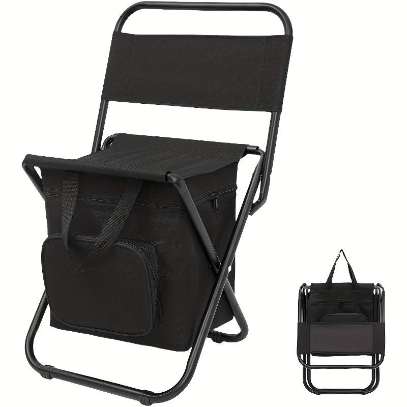 Portable Folding Camping Chair with Backrest Lightweight Compact Stool