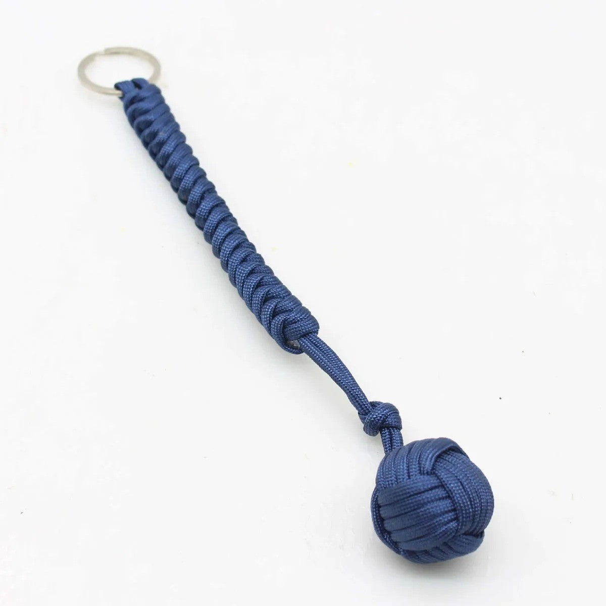 Paracord Monkey Fist Keychain Outdoor Survival Accessory with Steel Ball