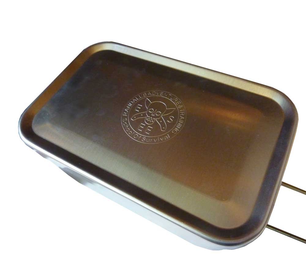 Aluminum Survival Mess Tin with Folding Handle and Lid for Camping and First Aid