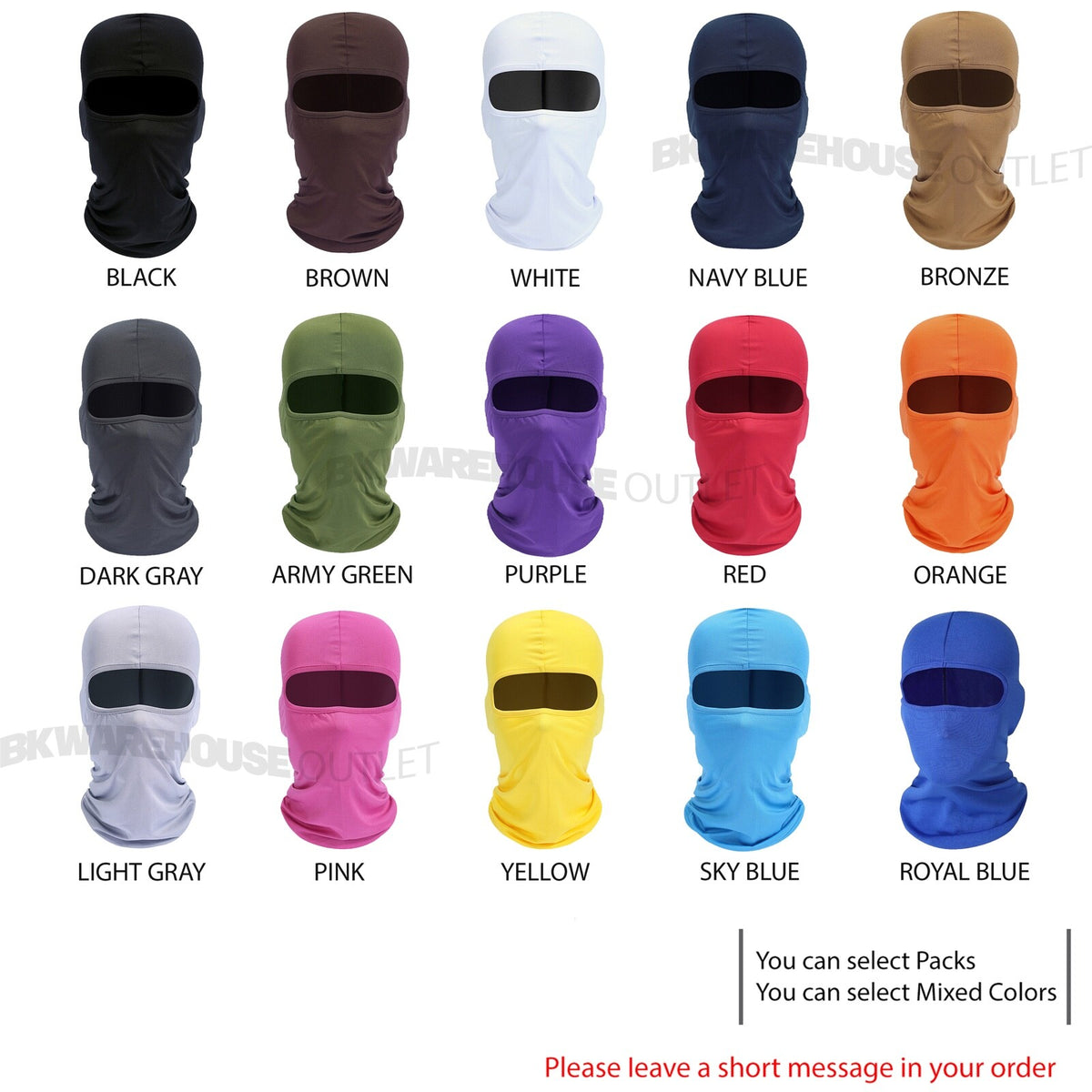 Lightweight Lycra Full Face Balaclava Ski Mask for Cycling & Outdoor Sports