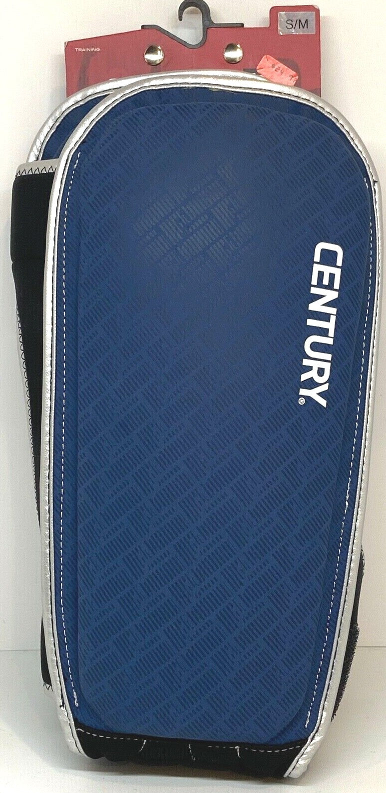 Century Brave Shin Instep Guards Small/Medium Navy Silver Martial Arts Protective Gear