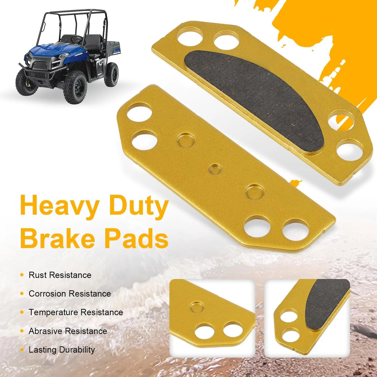 Parking Brake Pad & Spring Kit for Polaris Ranger 2005-2015 - Reliable Brake Parts