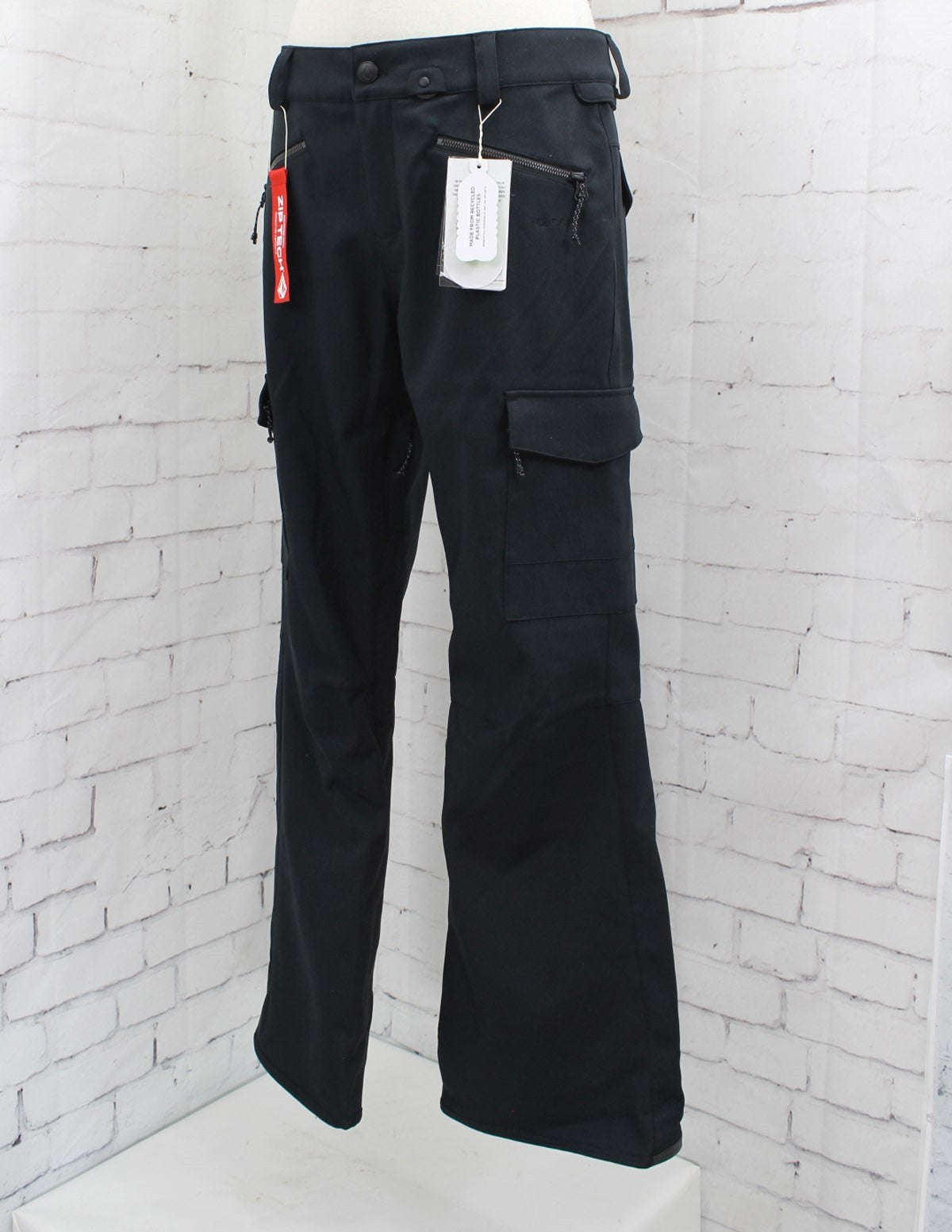 Women’s Waterproof Snowboard Pants with Stretch Fit - Black XS