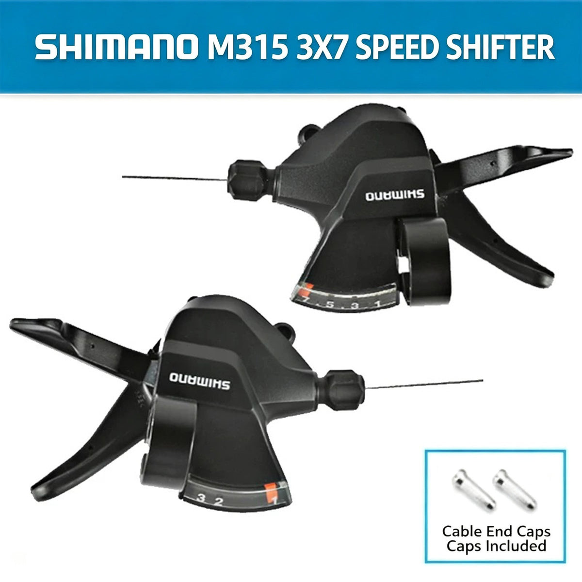Shimano Trigger Shifter Set 3x7 Speed MTB Bike Gear Levers Pair