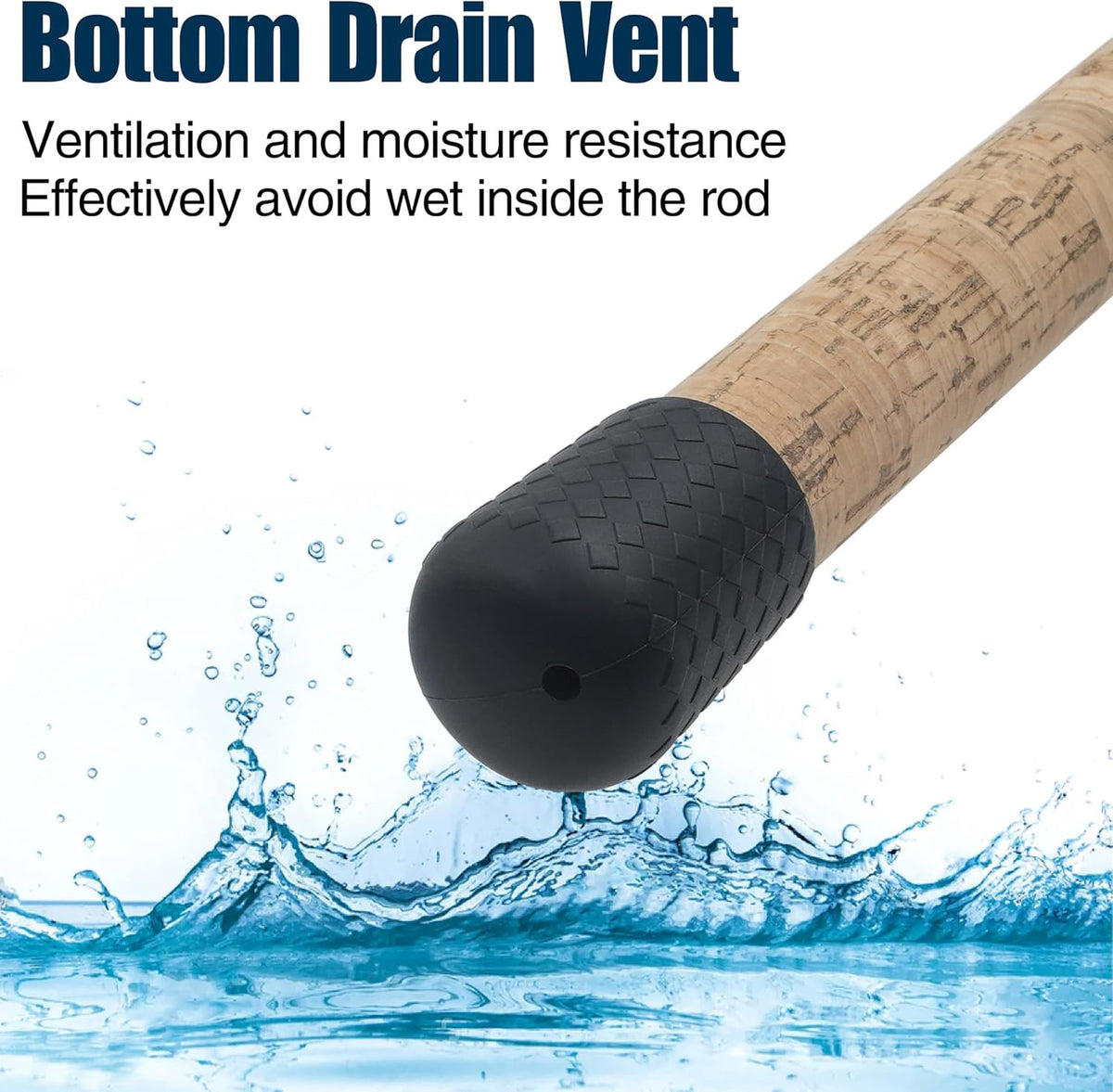 Fishing Rod Butt Cap Silicone Cushion End Seat Protector - Waterproof & Durable