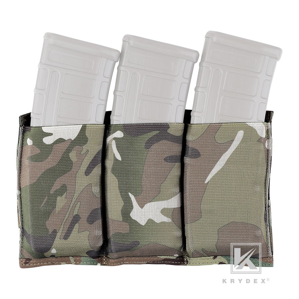 Tactical Triple Mag Pouch for 5.56 Magazines Open Top MOLLE Webbing