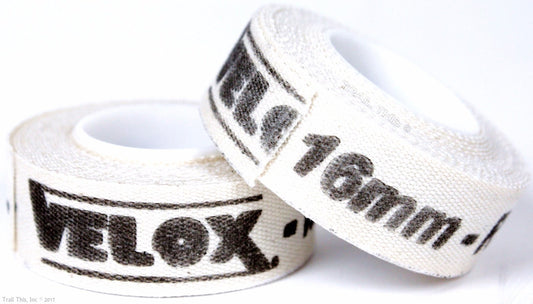 Bike Rim Tape Cloth Cotton 16mm Adhesive Road Wheel Strip - White