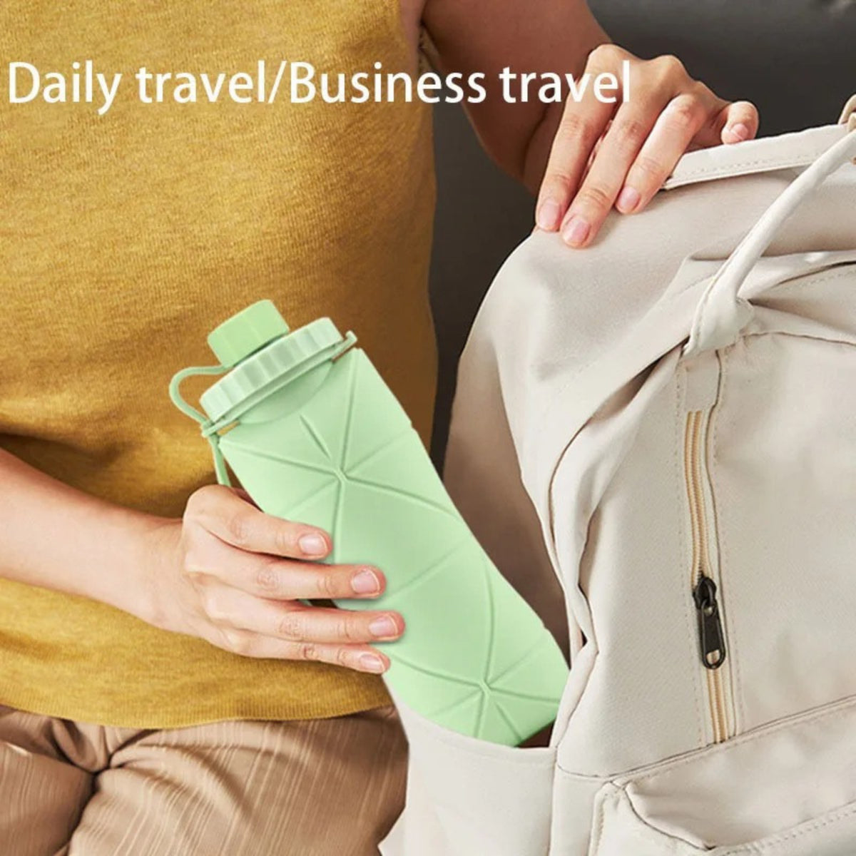 Collapsible Water Bottle - Reusable Silicone Travel & Outdoor Drink Container