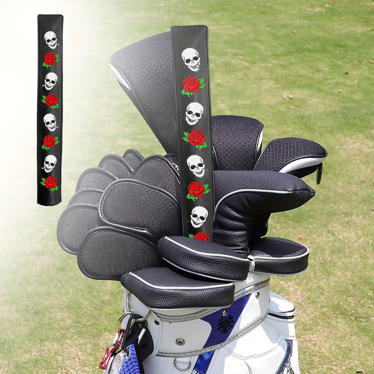 Golf Alignment Stick Cover with Microfiber Lining 14.75x2 Durable Quiet