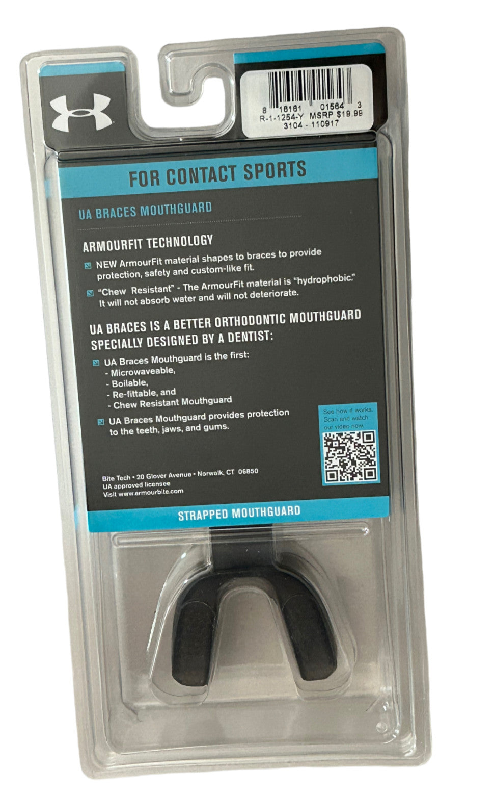 Youth Mouth Guards - 3 Pack for Ages Up to 11 Years, Black, Under Armour