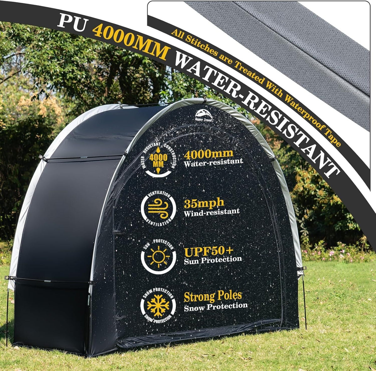 Waterproof Bike Tent for 2-4 Bicycles Outdoor Storage Shelter