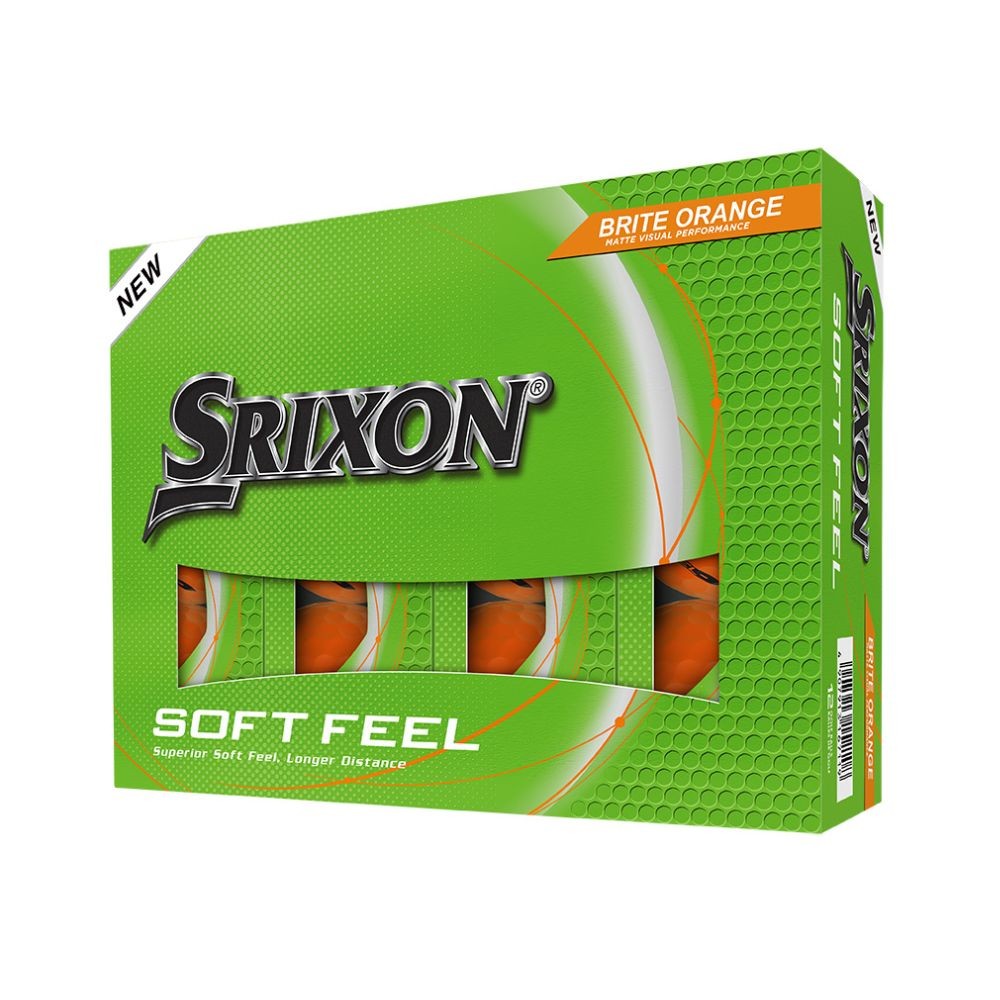 Srixon Soft Feel 14 Brite Orange Golf Balls - 1 Dozen, High Performance