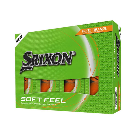 Srixon Soft Feel 14 Brite Orange Golf Balls - 1 Dozen, High Performance