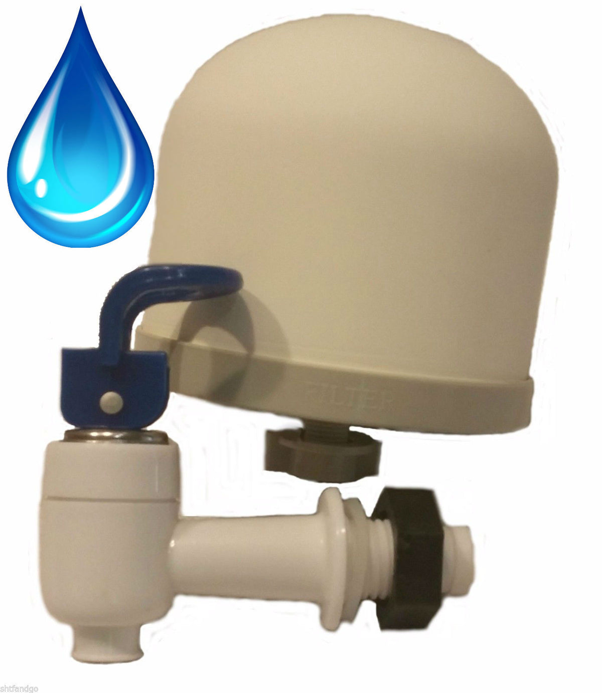 DIY Gravity Water Filter Kit with 0.2 Micron Ceramic & Activated Carbon for Emergency Purification