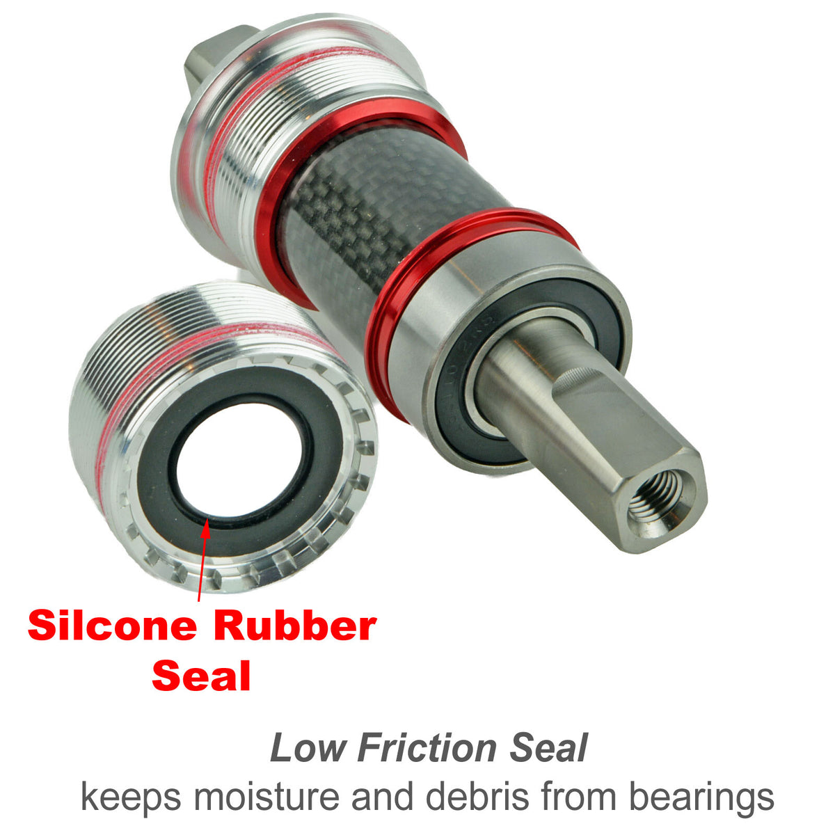 Lightweight Steel Square Taper Bicycle Bottom Bracket 70x115.5mm - Fits Campagnolo