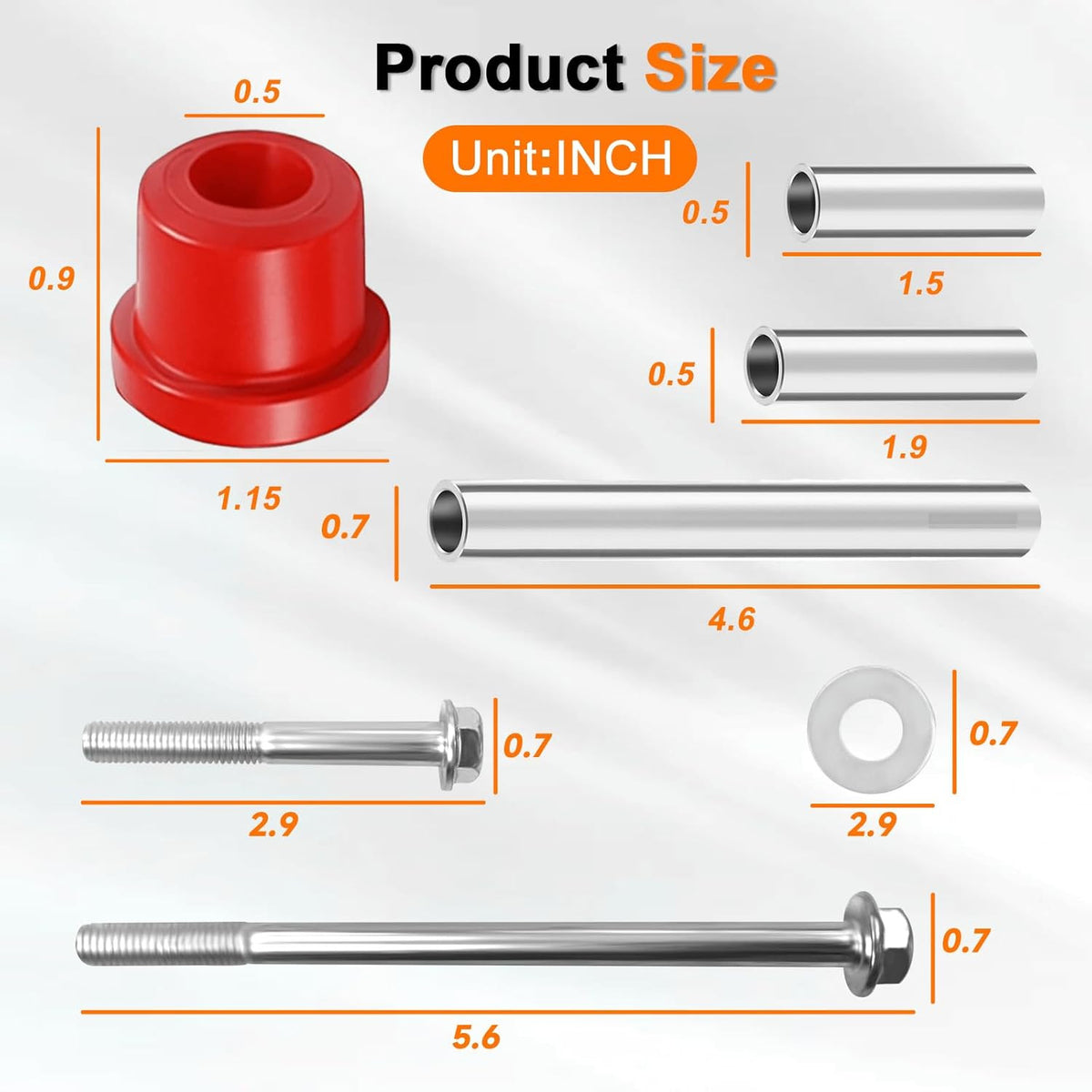Golf Cart Front Bushing Kit for Club Car Precedent 2004-Up Suspension
