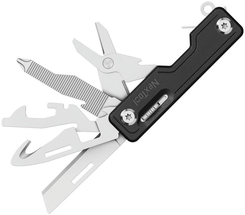 Multi Functional Knife with Black ABS Handles - 7.62cm Compact Tool