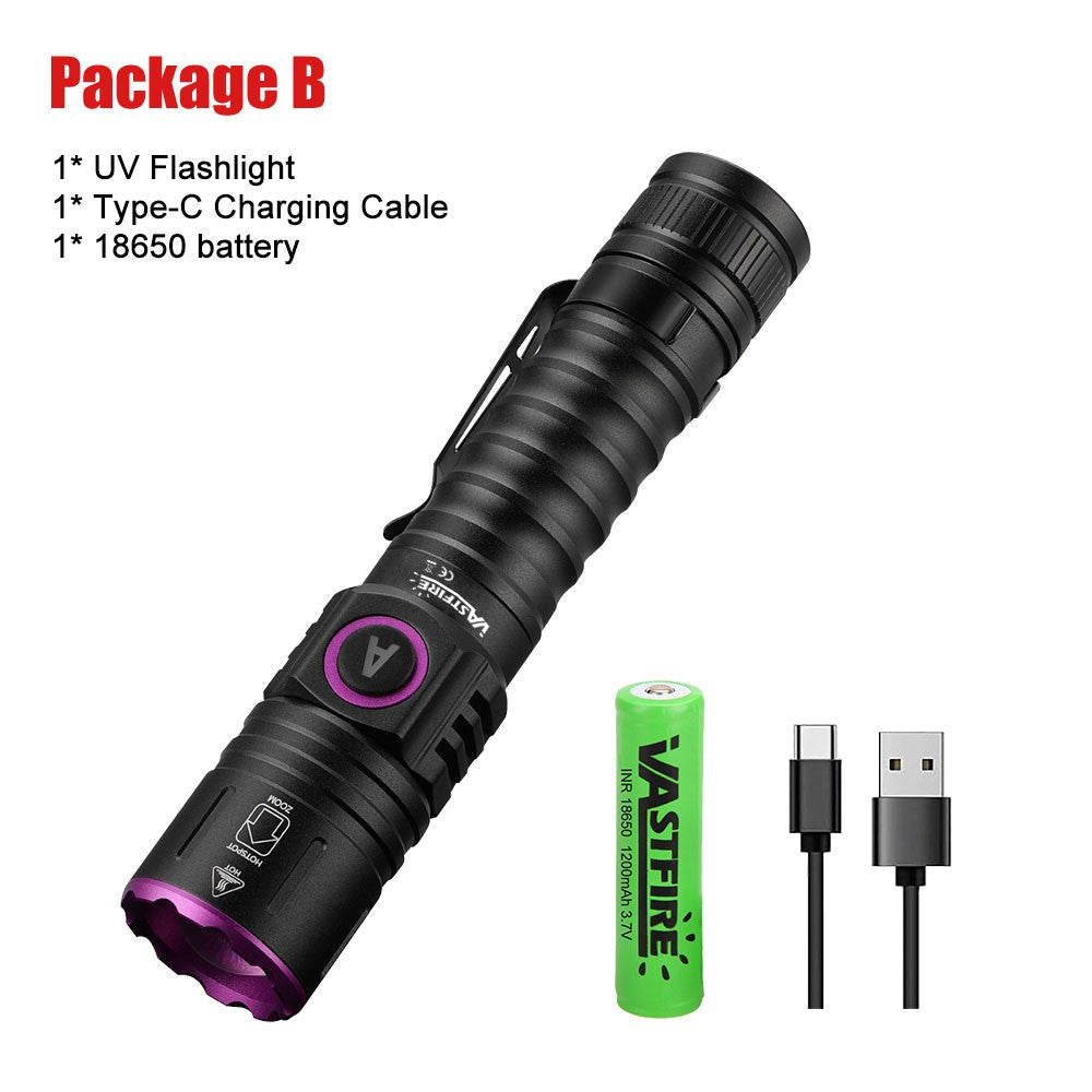 UV Flashlight Torch for Pet Stain Detection Rechargeable UV Light
