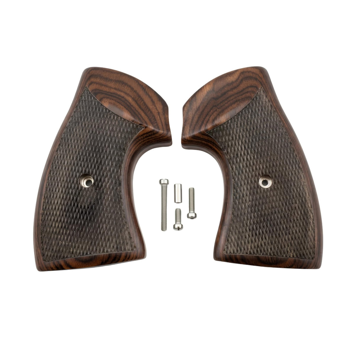 Taurus Revolver Rosewood Checkered Grips with Ambidextrous Safety Cut - Fits 856 942 Trooper & Security Series