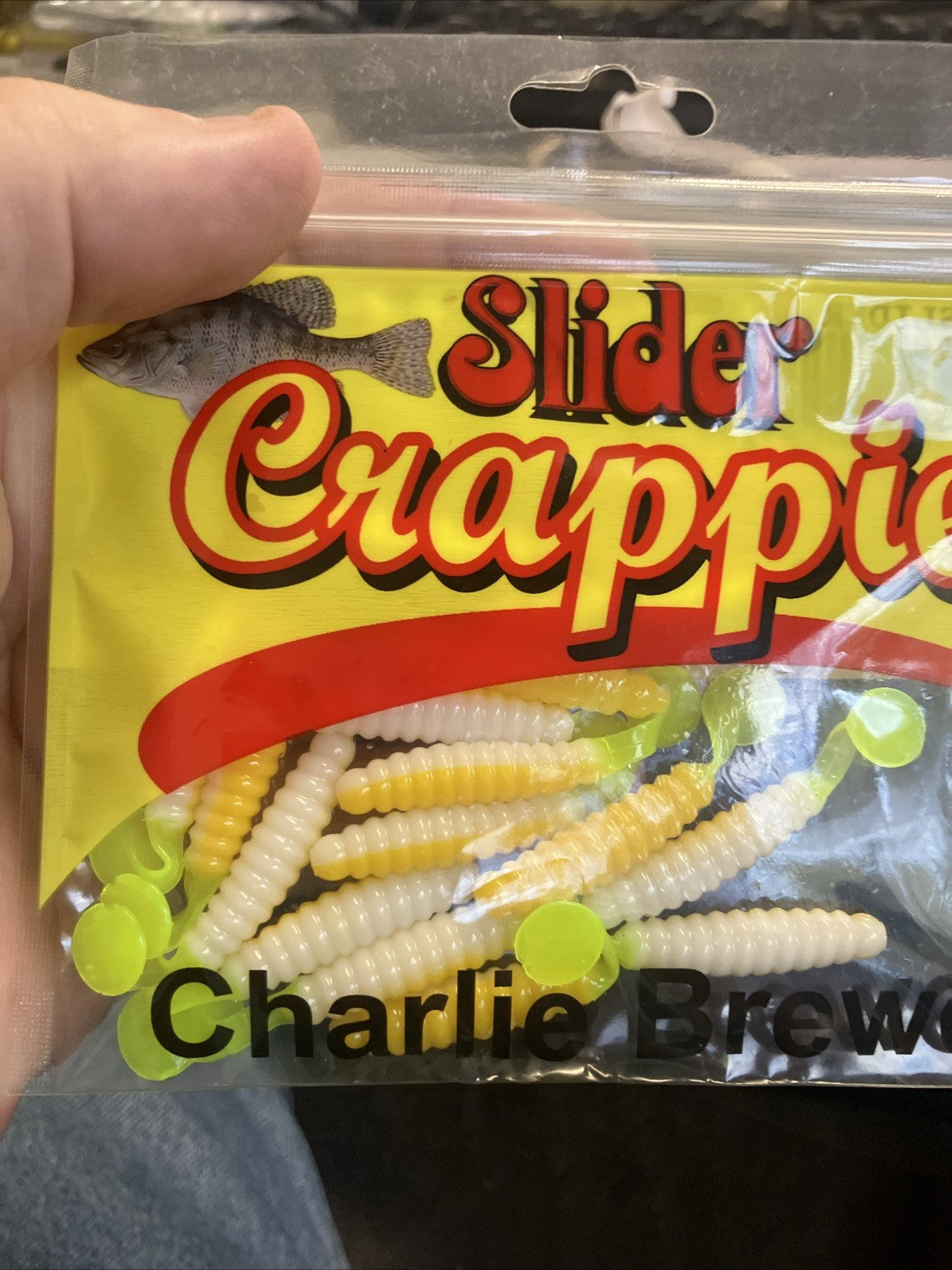 Charlie Brewer Tail Chart - Yellow White 1.5 Inch Fishing Tail