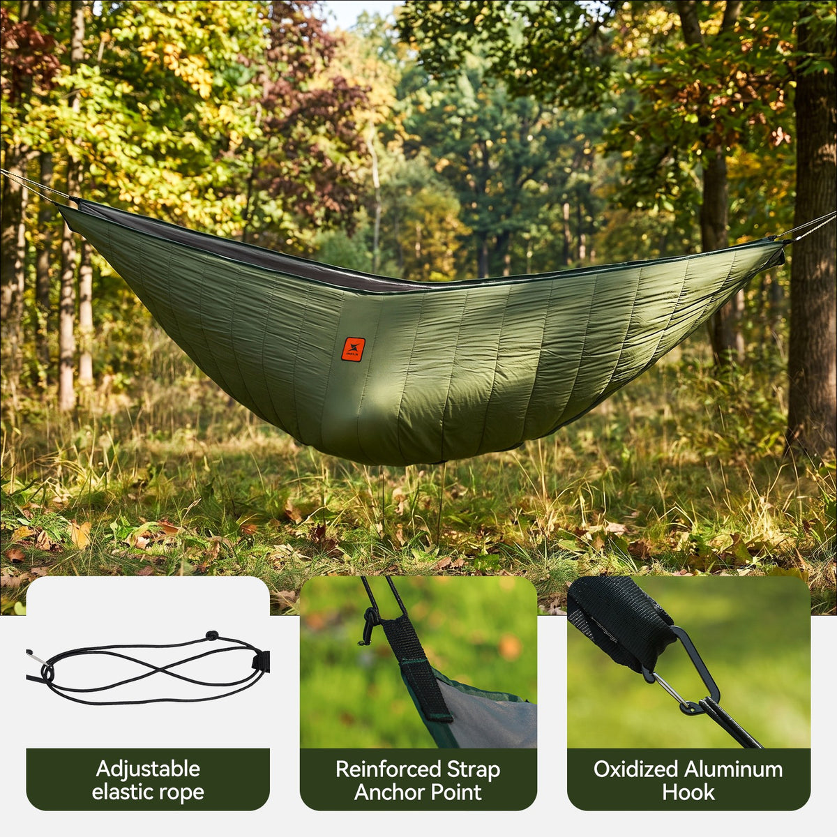 Outdoor Camping Hammock with Under Quilt and Mosquito Net - Ultralight & Waterproof