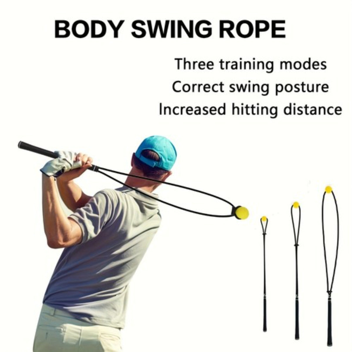 Golf Swing Practice Rope Trainer for Rhythm Improvement