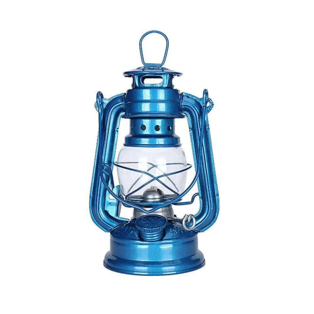 Vintage Camping Lantern Oil Lamp - Portable Outdoor Bronze Light 19cm