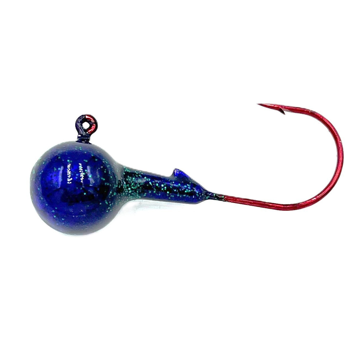13 Pack 1/64 Oz Painted Round Head Crappie Fishing Jigs with Aberdeen Hooks