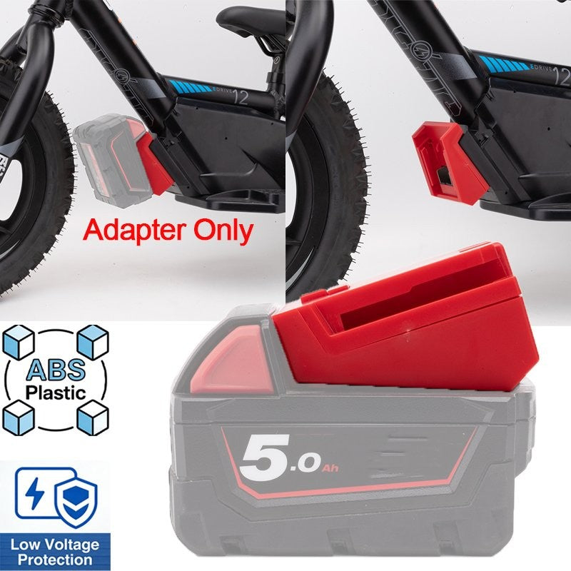 Milwaukee 18V Battery Adapter for Stacyc 12" and 16" Bikes