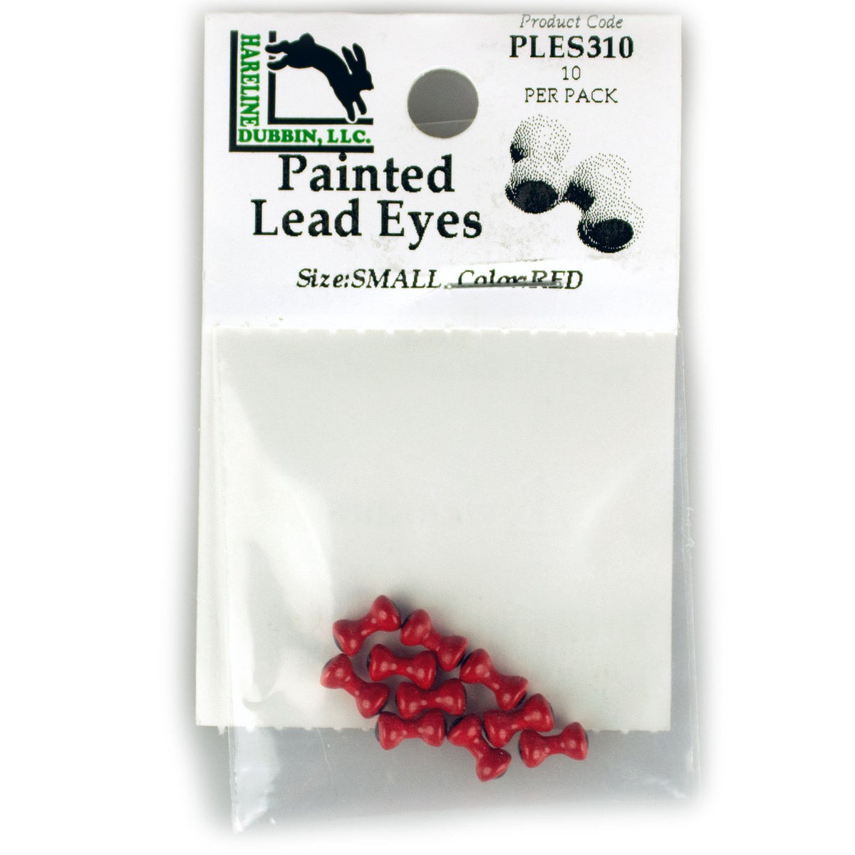 Painted Lead Dumbbell Eyes for Fly Tying - Bright Colors, 10 Pieces