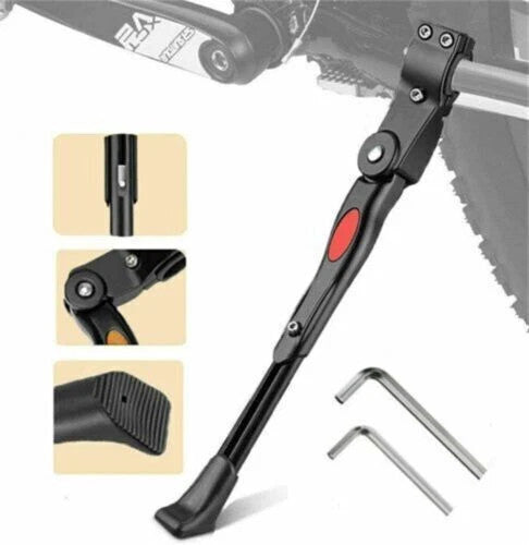 Adjustable Aluminum Bicycle Kickstand for 22-29 Inch Mountain and Road Bikes