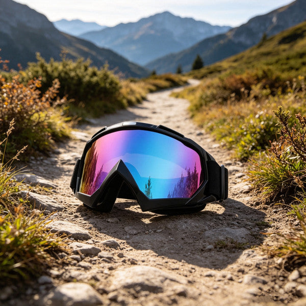 Motorcycle Goggles Windproof Anti-Fog Scratch-Resistant Colorful Lens ATV Dirt Bike