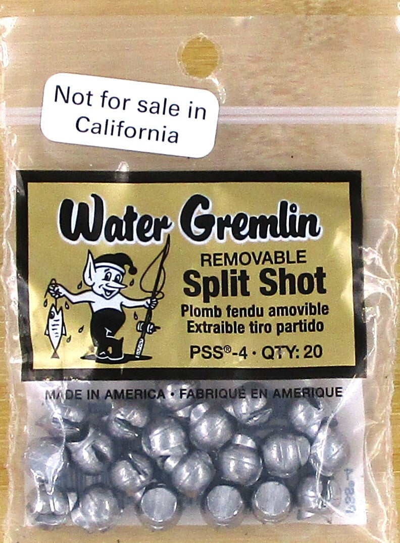 Removable Split Shot Sinkers 6-Pack for Fishing Tackle - PSS-4