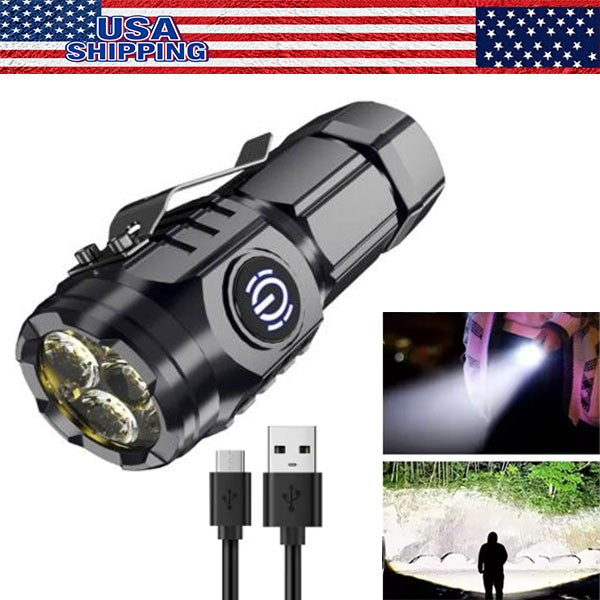 Waterproof Mini LED Flashlight with 5 Modes, Travel & Emergency Use