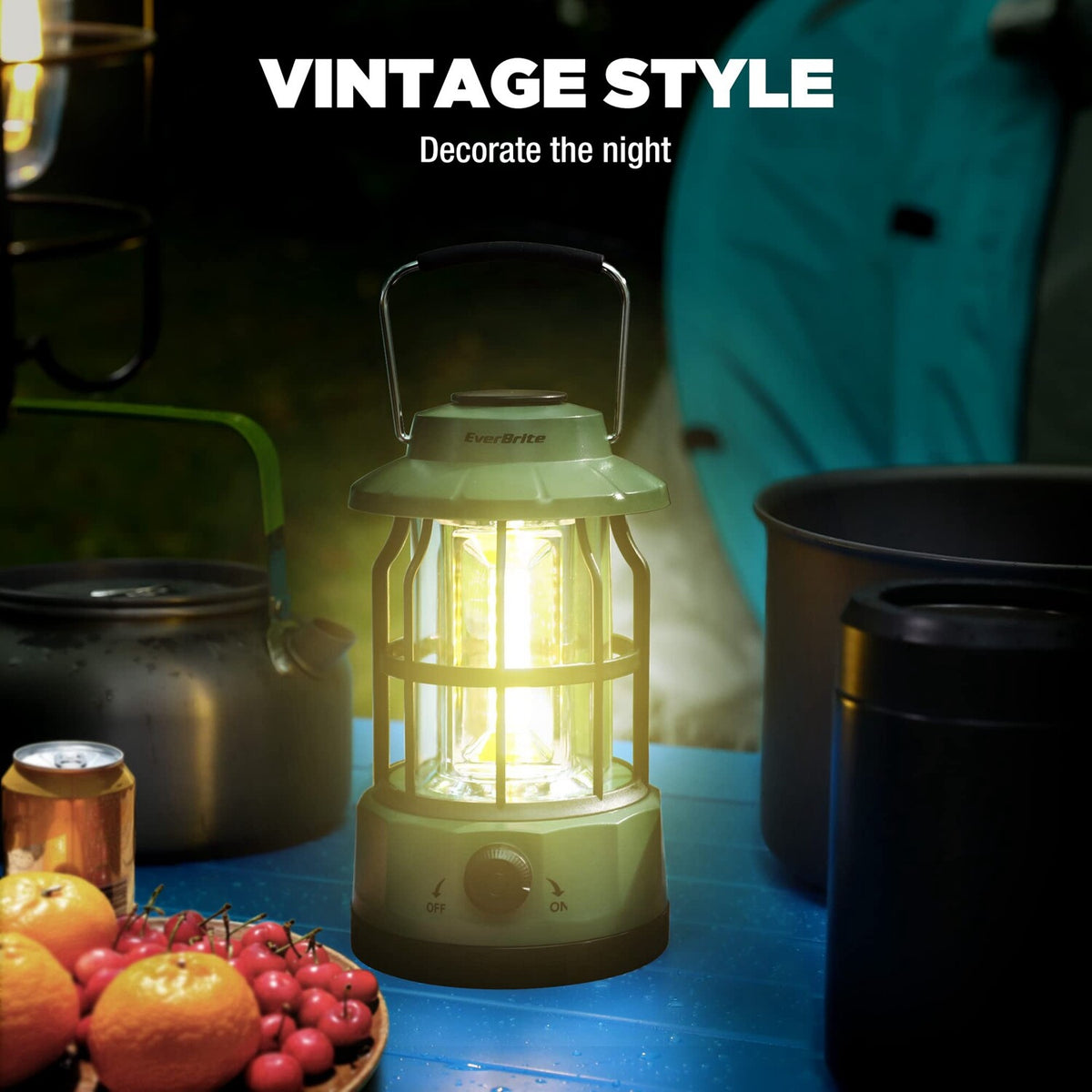 LED Camping Lantern with Stepless Dimming USB Rechargeable 250 Lumens