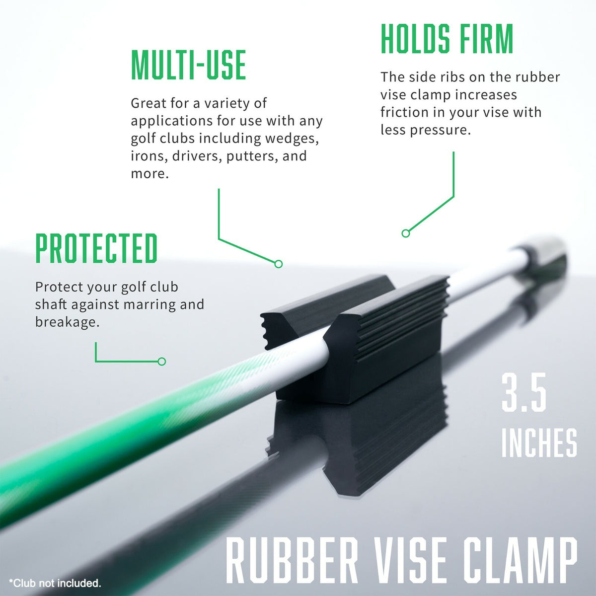 Golf Club Regripping Kit with Grip Tape Solvent & Vise Clamp - Fits Up to 15 Clubs