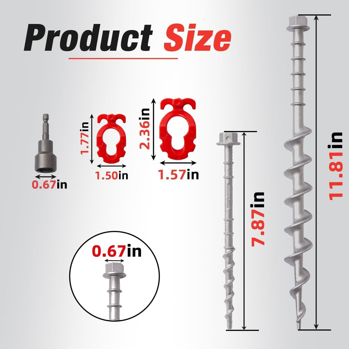 Heavy Duty Aluminum Ground Anchors Set for Tent, Garden & Fence - 12 Pack