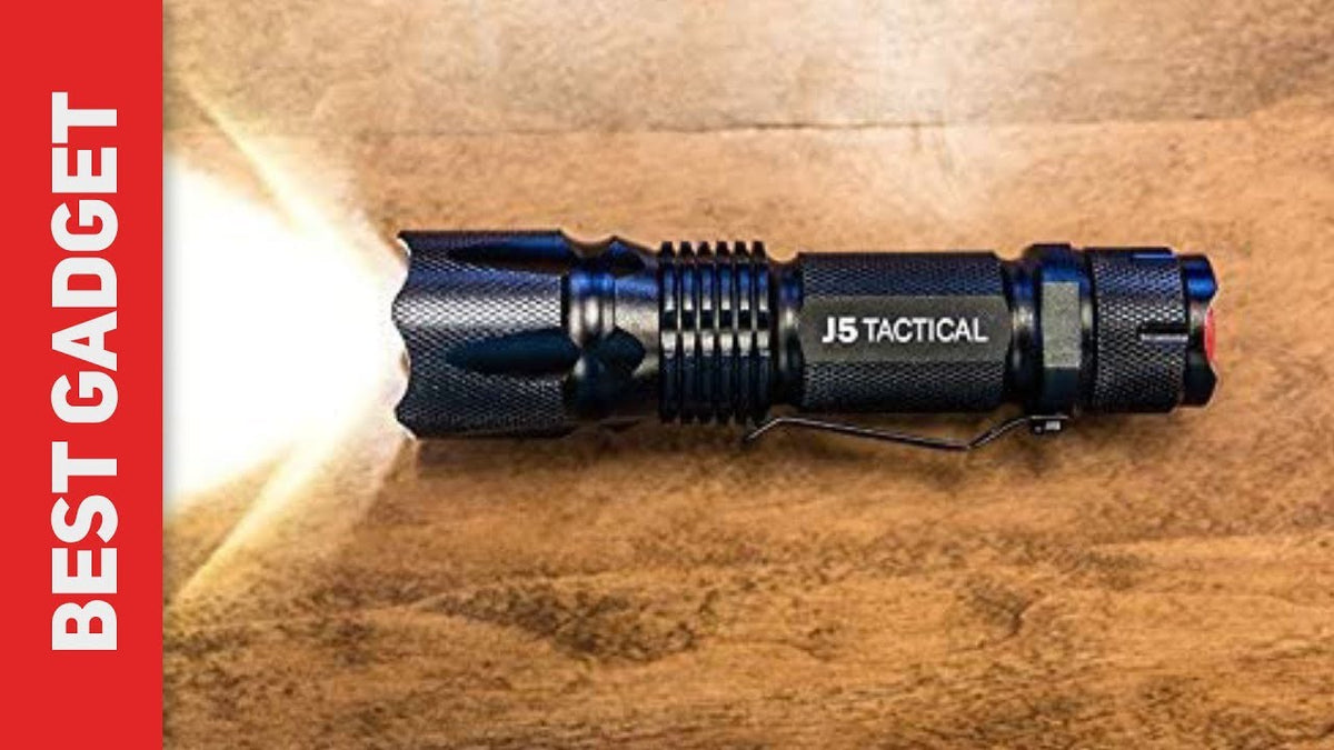 Mini LED Flashlight with Clip 300 Lumens Waterproof Pocket Light - AA Battery