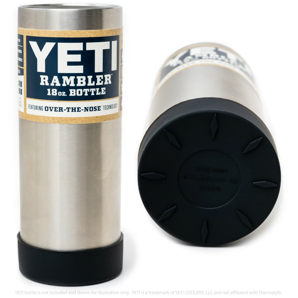 Silicone Bottle Sleeve Protector for Yeti Rambler 18oz & 12oz Bottles - Black Frost Smoke