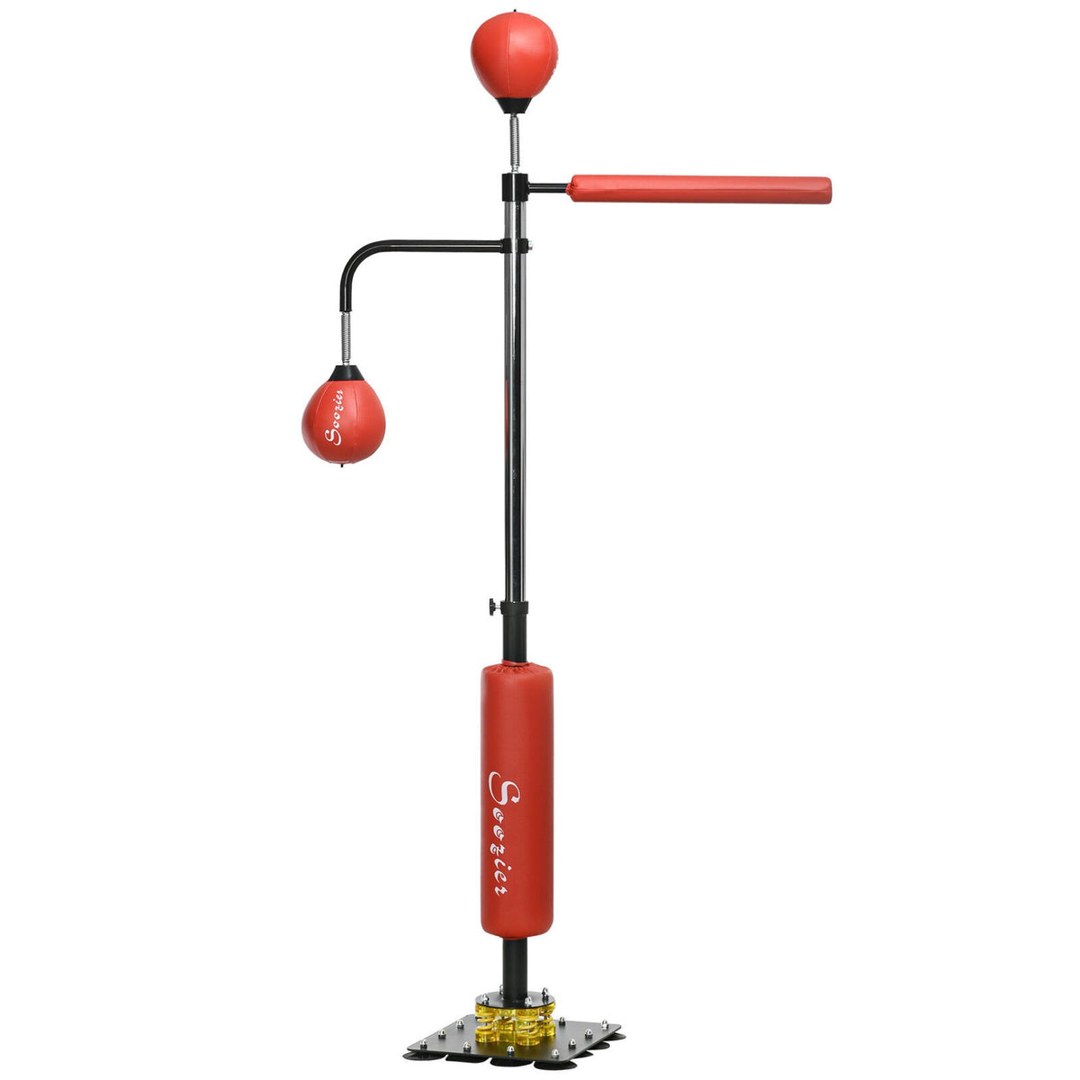 Freestanding Boxing Punching Bag with Reflex Bar Speed Balls Adjustable Stand