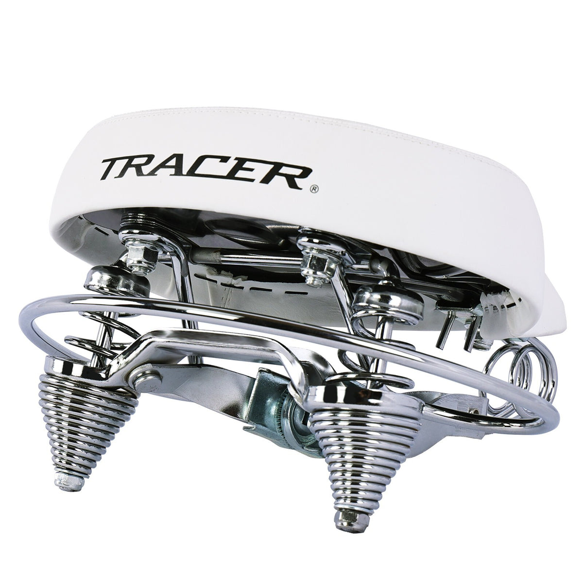 Comfortable Double Springer Bicycle Saddle with Gyro Spring - Wide Shock Absorbing Bike Seat