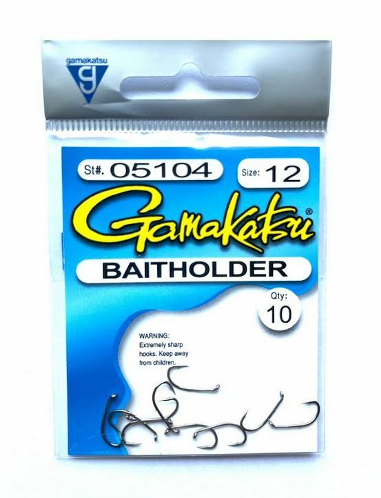 Bronze Fishing Hooks Size 12 - Gamakatsu Baitholder Hooks 10-Pack