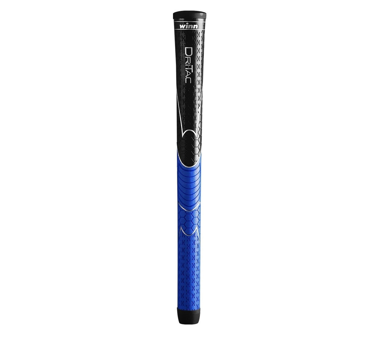 Winn Dri-Tac Midsize Tennis Grips Set of 5 - Black & Blue All-Weather Comfort