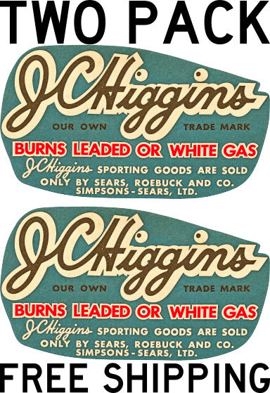 Replacement Sticker for Sears J.C. Higgins Stove - 4x2.3 Inches Vinyl Decal