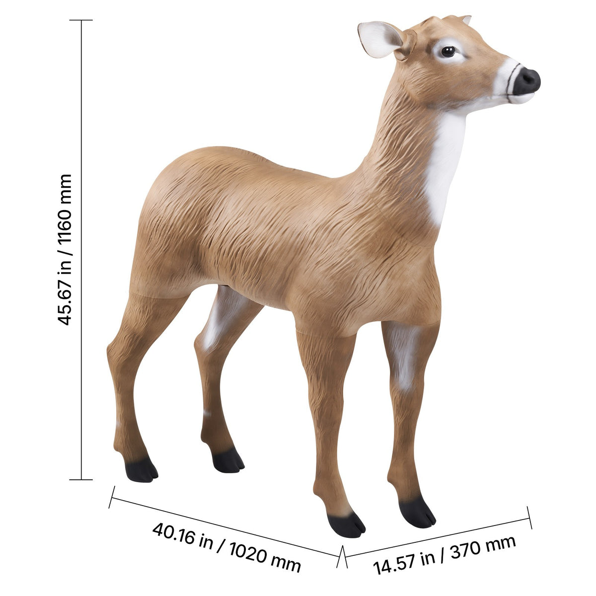 Realistic Outdoor Deer Decoy with Foldable Legs for Hunting and Garden Decor