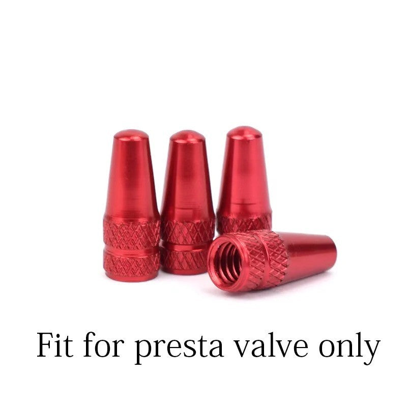 Bicycle Tire Valve Caps 4pcs Aluminum MTB Road Bike Dust Covers for Presta Valves