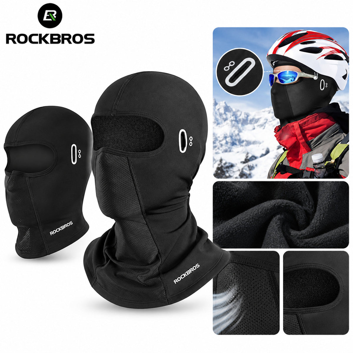 Winter Balaclava Face Mask for Cycling & Skiing - Windproof Thermal Fleece Hat