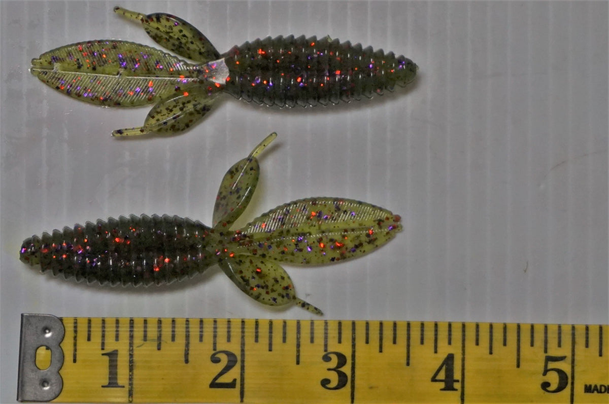 Soft Plastic Bass Fishing Baits - 50 3.5" Beaver Bug Lures in Multiple Colors
